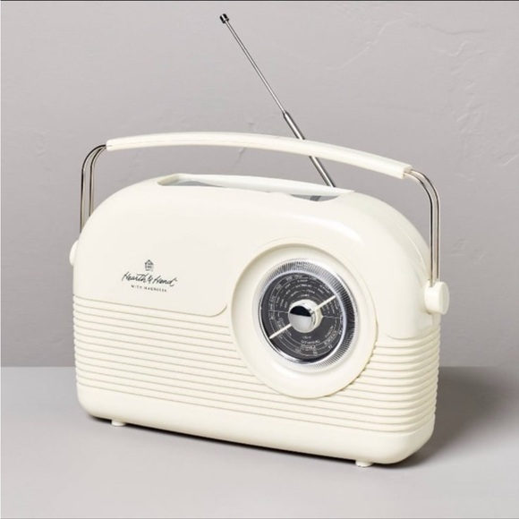 Hearth & Hand Magnolia Portable AM/FM Bluetooth Radio Cream - Picture 3 of 7